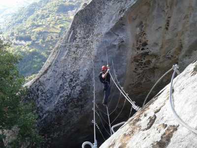 Una via ferrata di Pietrapertosa, sulle Dolomiti lucane